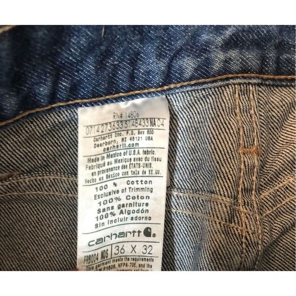 Carhartt FR denim blue jeans size 36 x 32 - Picture 8 of 10